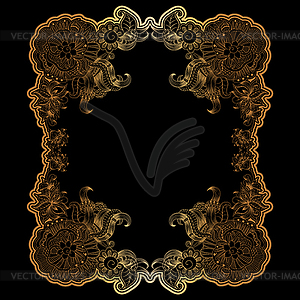 Frame with hand-drawing ornament - vector clipart