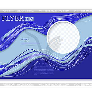 Horizontal flyer template for design - vector image