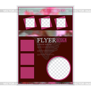 Flyer template for design - vector clip art