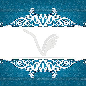 Invitation card with damask ornaments - vector image