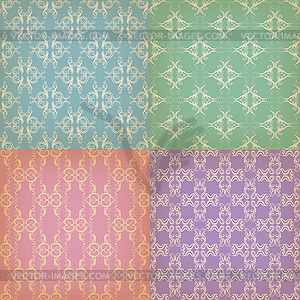 Set of seamless with graphic patterns - vector clipart