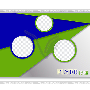 Horizontal flyer template for design - vector image