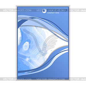 Вертикальная бизнес брошюра для дизайна - векторизованное изображение