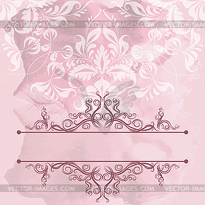 Grange background with frame and ornate - vector clipart