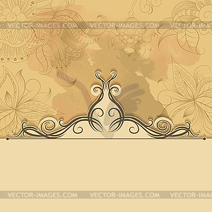 Vintage background with lace ornament - vector clip art