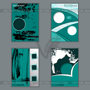 Set of flyer, brochure design - vector clipart