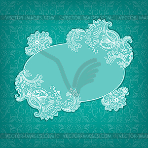 Greeting card with frame for design - vector clipart