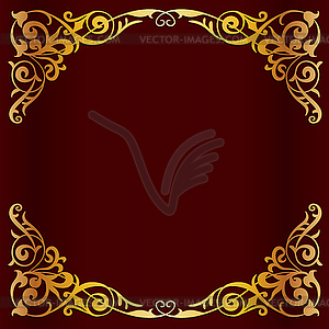 Royal golden frame for design - vector image