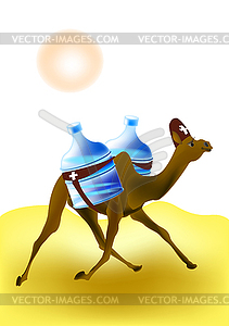 Camel - rescuer - vector image