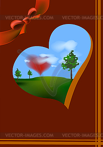 Postcard Happy Valentine`s Day - vector image