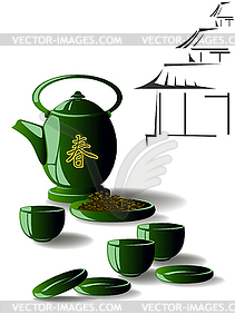 Green tea - vector clip art