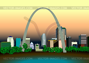 American cities - vector clipart