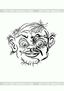 Сaricature of man - vector clip art