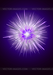 Fireworks in night sky - vector clipart