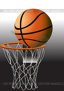 Basketball. ball in basket - vector clip art