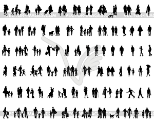 People walking - vector clip art