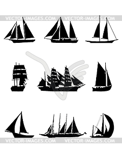 Sailing boats - vector clip art