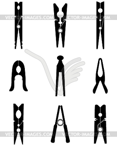 Clothespins - vector clipart