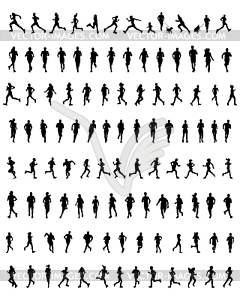 Runners - vector image