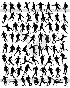 Football players - vector clipart