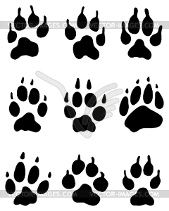 Wolf paw - vector clipart