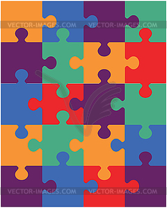 Colorful puzzle - vector clip art