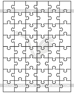 White puzzle - vector clipart