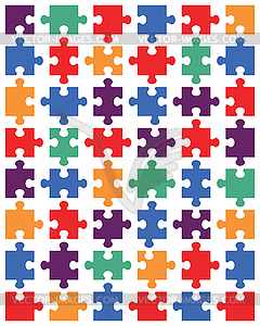 Colorful puzzle - vector image