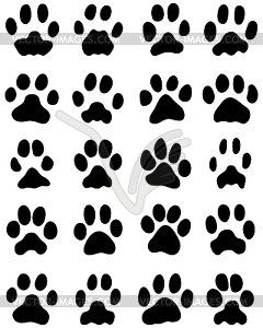 Print of cats paws - vector clipart