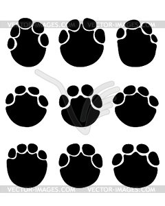 Footprints of elephants - royalty-free vector image