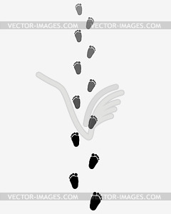 Footsteps of baby - vector clipart / vector image