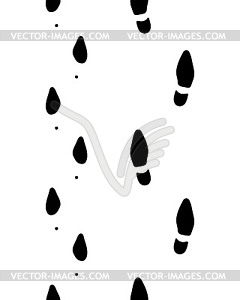 Footprints seamless pattern - vector image