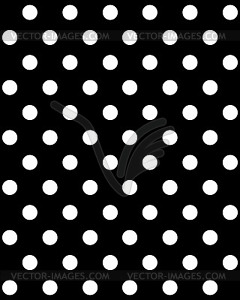 White dots on black - vector clipart