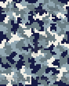 Seamless digital camouflage - vector clipart