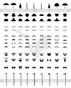 Icons for gentleman - vector clip art