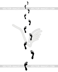 Black trail - stock vector clipart