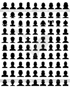 Silhouettes of avatar - vector clipart