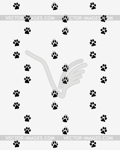 Prints of dog paws - vector clipart
