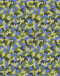 Seamless digital camouflage - vector clip art