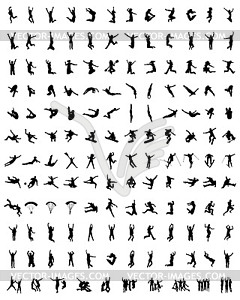 People wich jumping - vector image