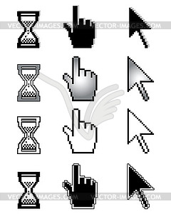 Set of different cursors - vector clipart / vector image