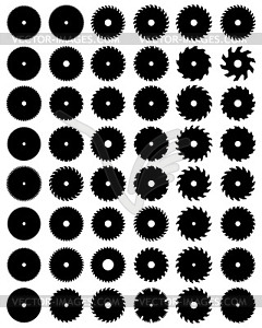 Circular saw blades - vector clipart