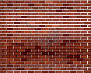 Red brick wall seamless - vector image