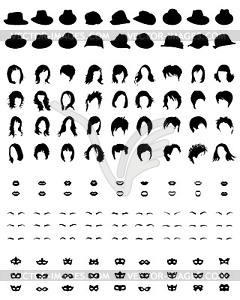 Set icons for woman - vector image