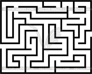 Rectangle maze isolated - vector image