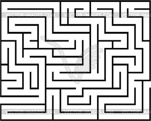 Rectangle maze isolated - vector clipart