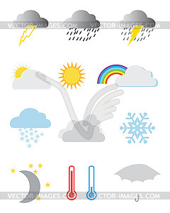 Set of weather icons - vector image