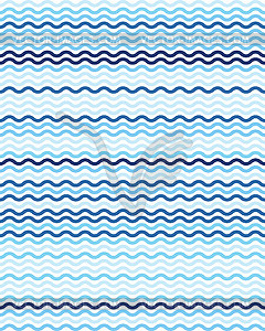 Бесшовные синие волнистые линии простой узор - клипарт