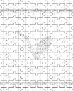 White puzzle, seamless - vector clip art