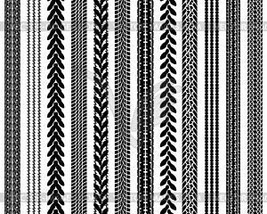 Tire prints , seamless pattern - vector image